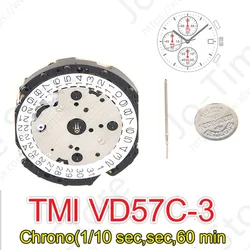 VD57 Movement VD57C Quartz Movement 6 Hands 6/9/12 Small Seconds Japanese New Original Watch Movement Accessorie