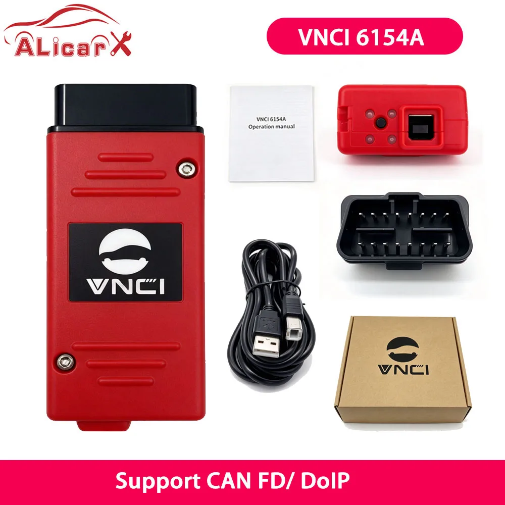 VNCI 6154A Support Latest Version 9.10 Software E V14.1 And CAN FD DoIP Protocol Original Drive Auto Diagnostic Tool