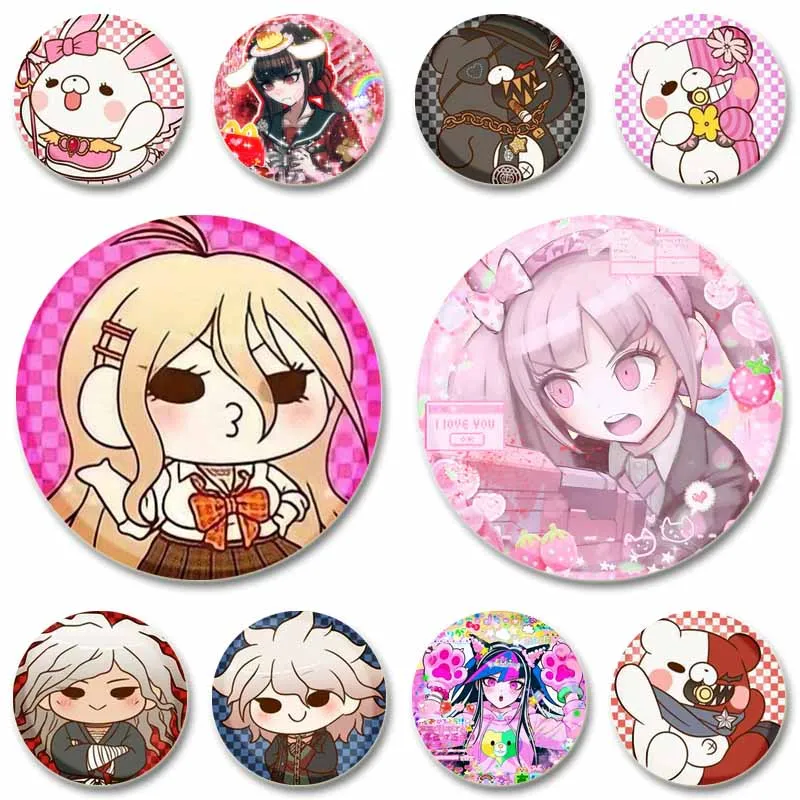 

Game Danganronpa Icons Coin Brooch Monokuma Nagito Badge Animation Figure Lapel Pin Backpack Clothes Jewlery Accessory Fans Gift