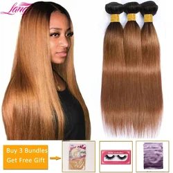 Braziliaanse Steil Haar Bundels 1 Stuks Gekleurde Groothandel Menselijk Haar Weven Bundels 100% Remy Human Hair Extensions