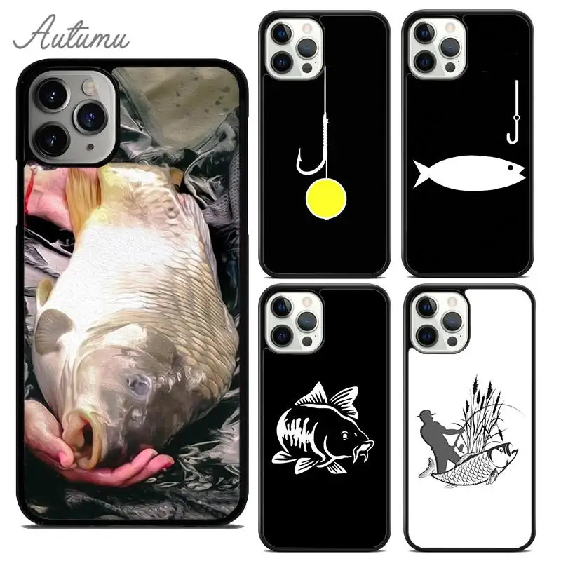 Fish Fishing Carp Phone Case for iPhone 15 16 SE2020 11 12 13 14 Pro Max mini 6 7 8 Plus Cover coque Fundas Shell