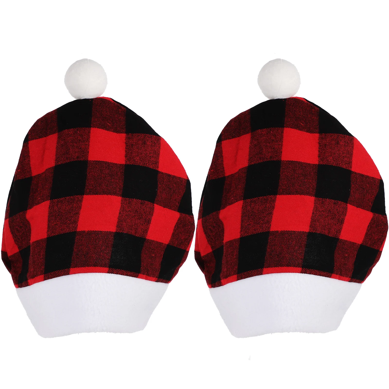 

2 Pcs Christmas Car Seat Cover Decor Head Rest Protector Santa Hat Headrest Interior Decoration