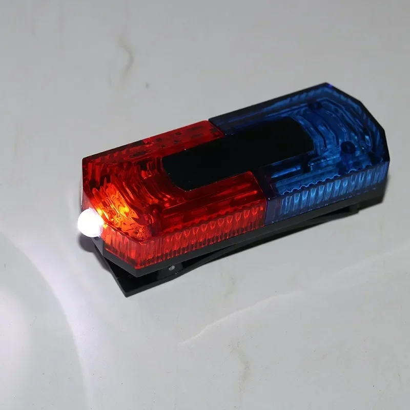 LED Red Blue Shoulder Police Light Multifunction Logo Label Customizable Clip Flashing Warning Safety Lights