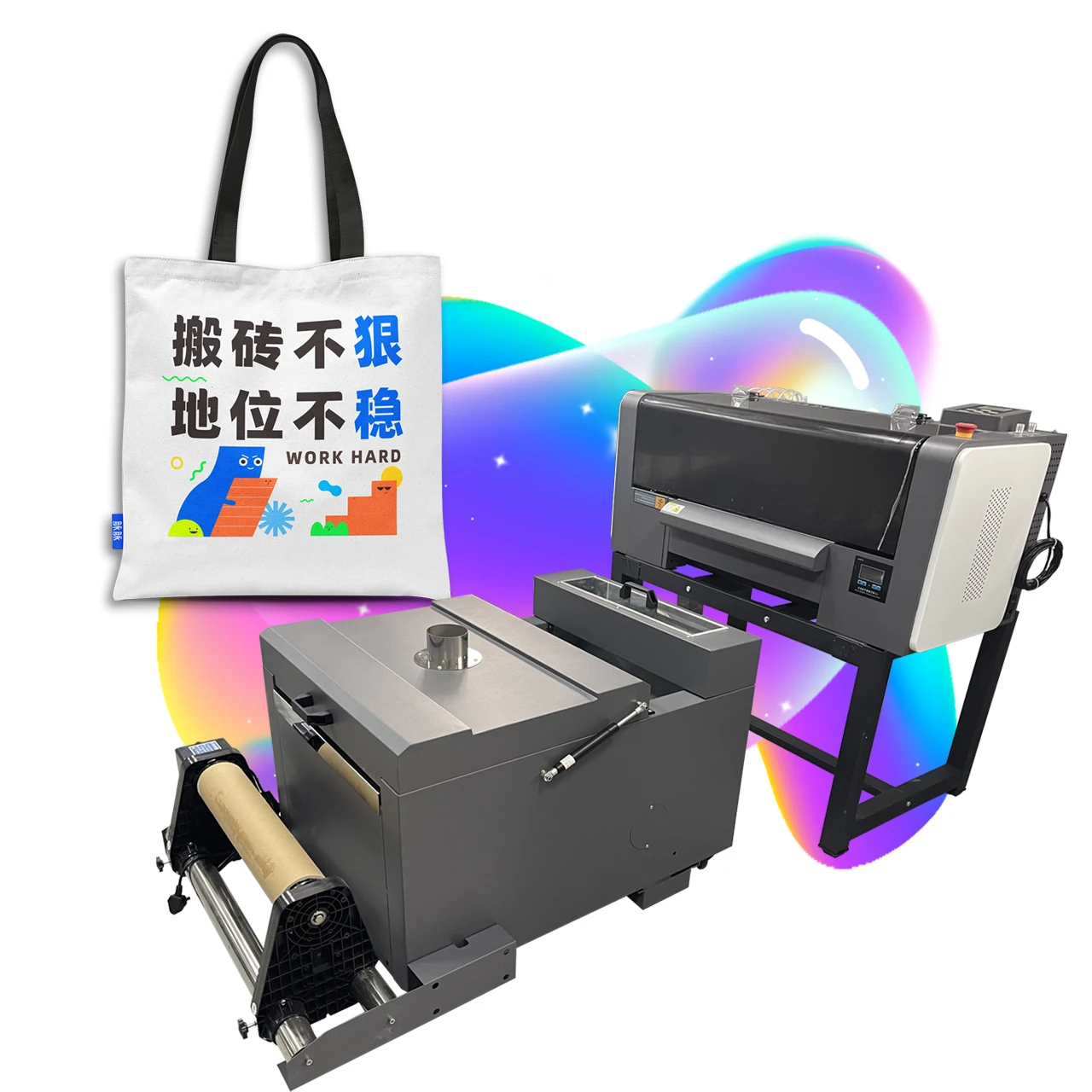 I3200 Dual XP600 A3 DTF Printer 30 cm Direct Transfer Film Printer With Dtf Shaking Powder Machine for T-shirt