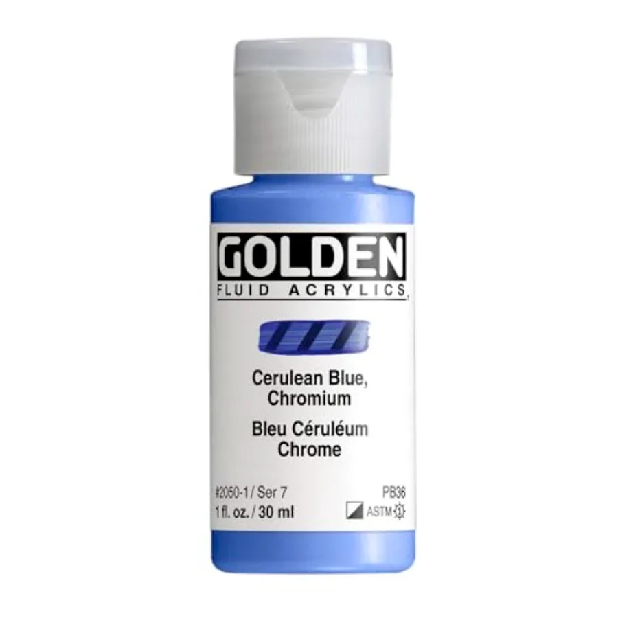 

Fluid Acrylic Paint 1 Ounce-Cerulean Blue Chromium