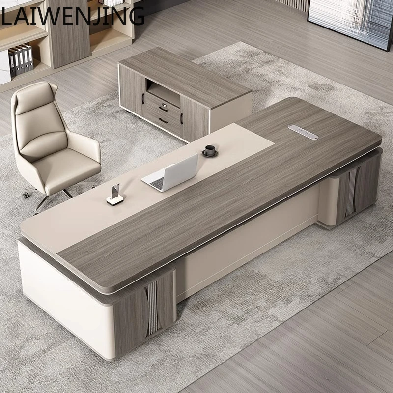 

HLZ boss table simple modern fashion light luxury office and chair combination table single boss table combination