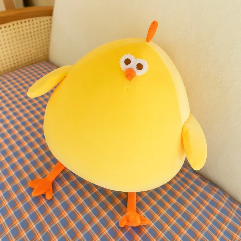 Cute Dundun Chicken Plush Doll Soft Yellow  Pillow Children's Sleeping  Kawaii Decoration Ornament Toy Christmas Gift