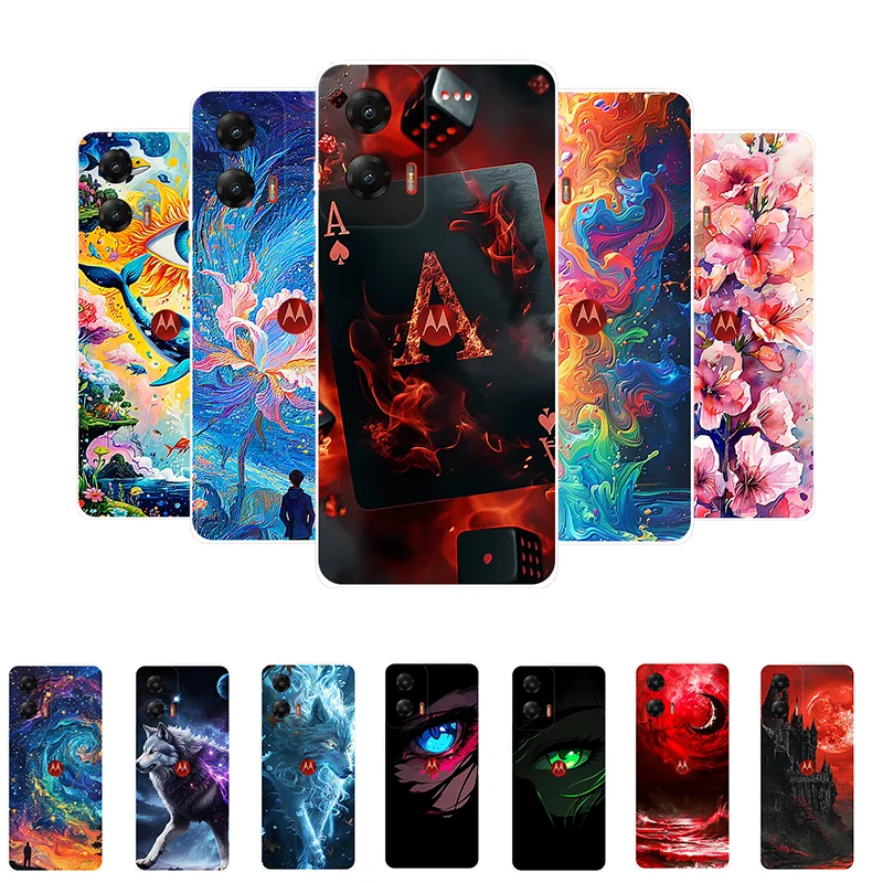 For Motorola G Stylus 5G 2024 Case Soft Silicone Poker Wolf Fashion Back Cover for Motorola Moto G Stylus 5G 2024 Cases