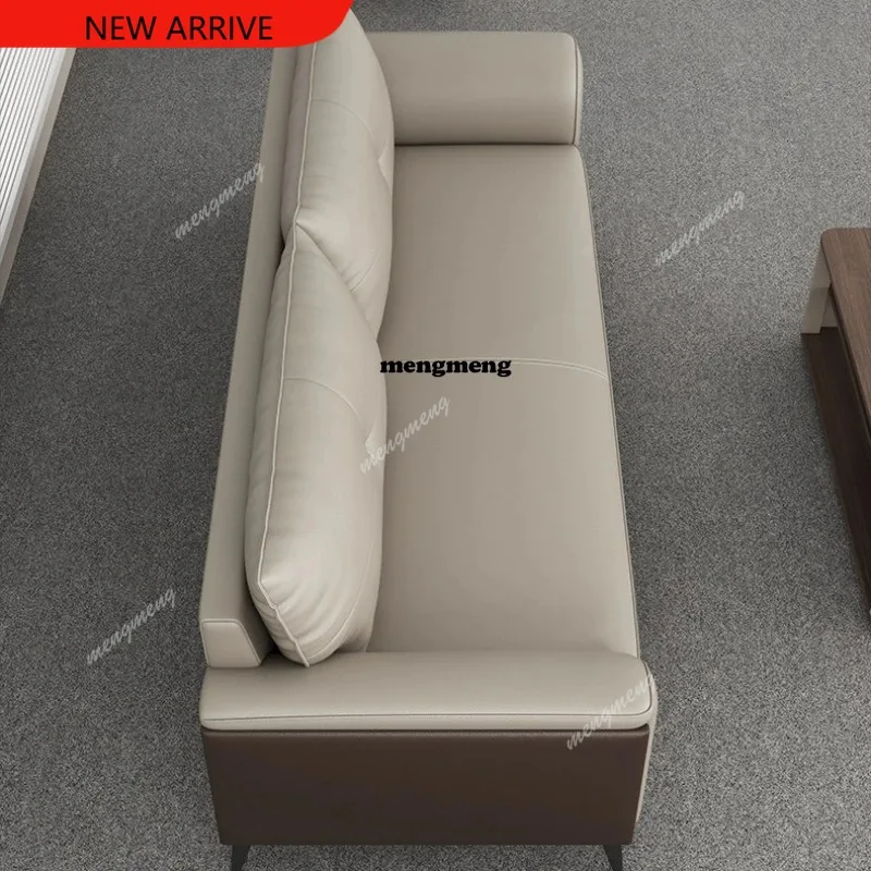 H132 Pu Leather Durable Office Sofas Sleek Fashionable Minimalist Design Office Sofas Leaders Work Office Furniture Ambony Seza
