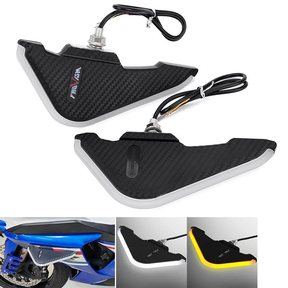 

Front Fairing Aerodynamic Winglets Side Spoilers Decorative Dynamic Wing Kit for Yamaha YZF-R1 R6 R7 R15 R25 R3 R125