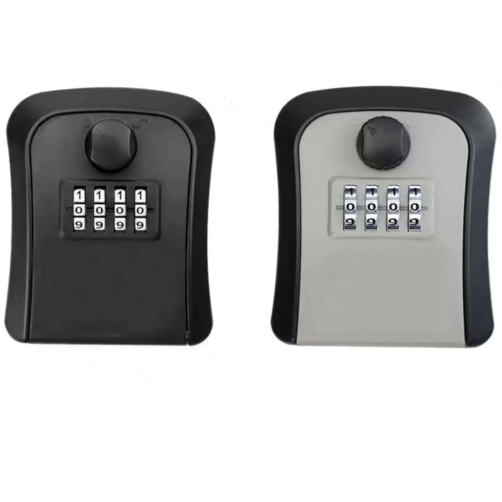 New Smart Password Combination Key Lock Box Storage Key Wall Mounted Key Safe Outdoor Key Box 4 Digit Combination