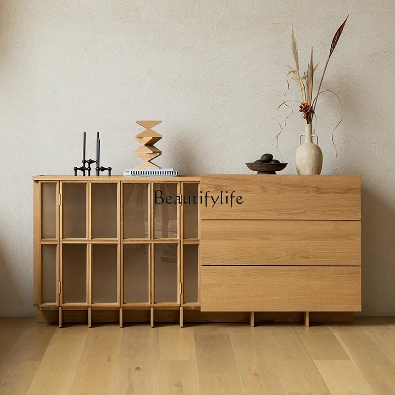 

09z.Zhidao Cabinet Home Entry Entrance Cabinet Living Room Partition Modern Light Luxury High-end Solid Wood Wall Storage