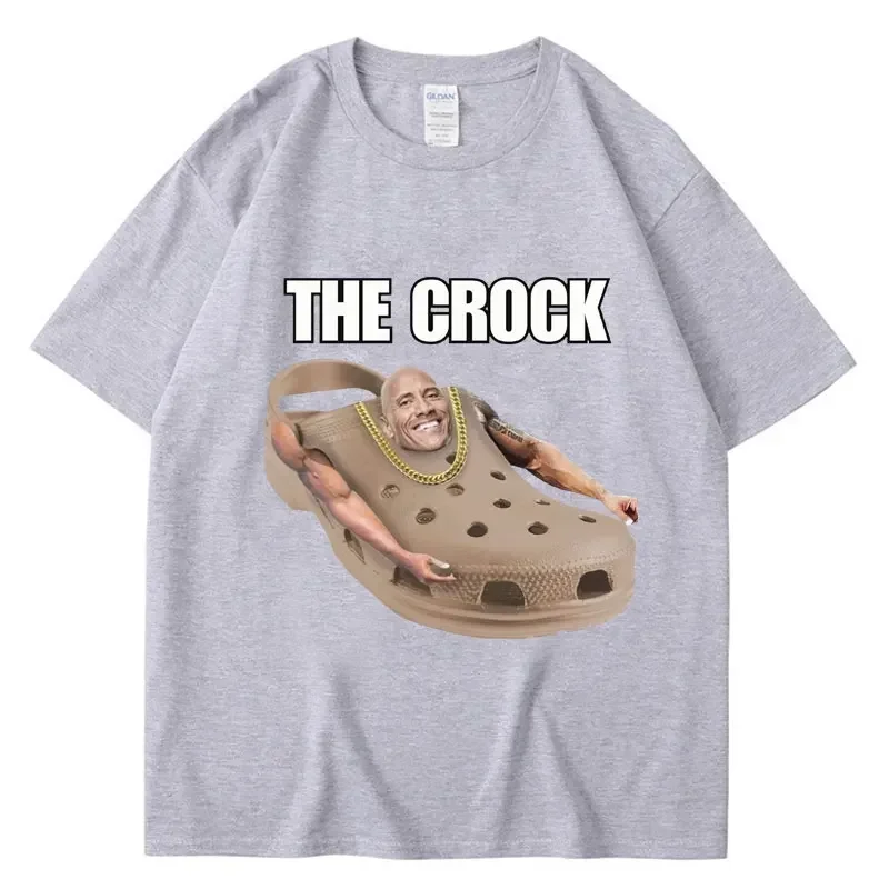 The Crock Dwayne Johnson Funny Meme T Shirt Men Women Joke Humor Summer T-shirt Oversized Casual Clothes Male Streetwear