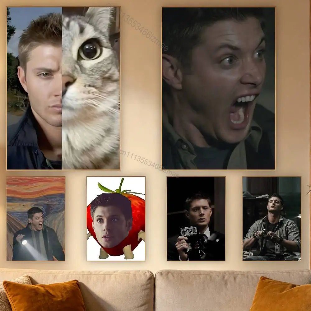 

S-Supernatural Winchester Dean Retro Fashion Pictorial Poster Sticky Poster Paper Sticker DIY Room Bar Cafe Wall Decor Gift