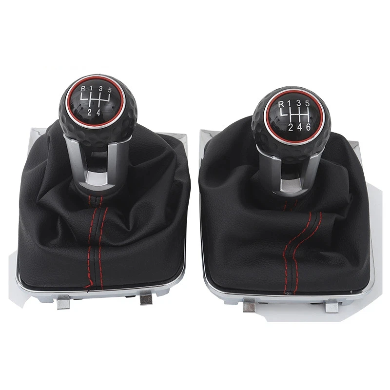 

For VW Golf 6 5 Jetta MK5 MK6 GTD car leather cover, gear shift knob, gear head, gear lever