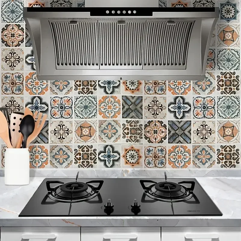 3D Tile Wallpaper Waterproof Self-Adhesive PVC Vinyl Film for Kitchen Cabinet Door Furniture Counter Top Home Decor Wall Sticker view 5