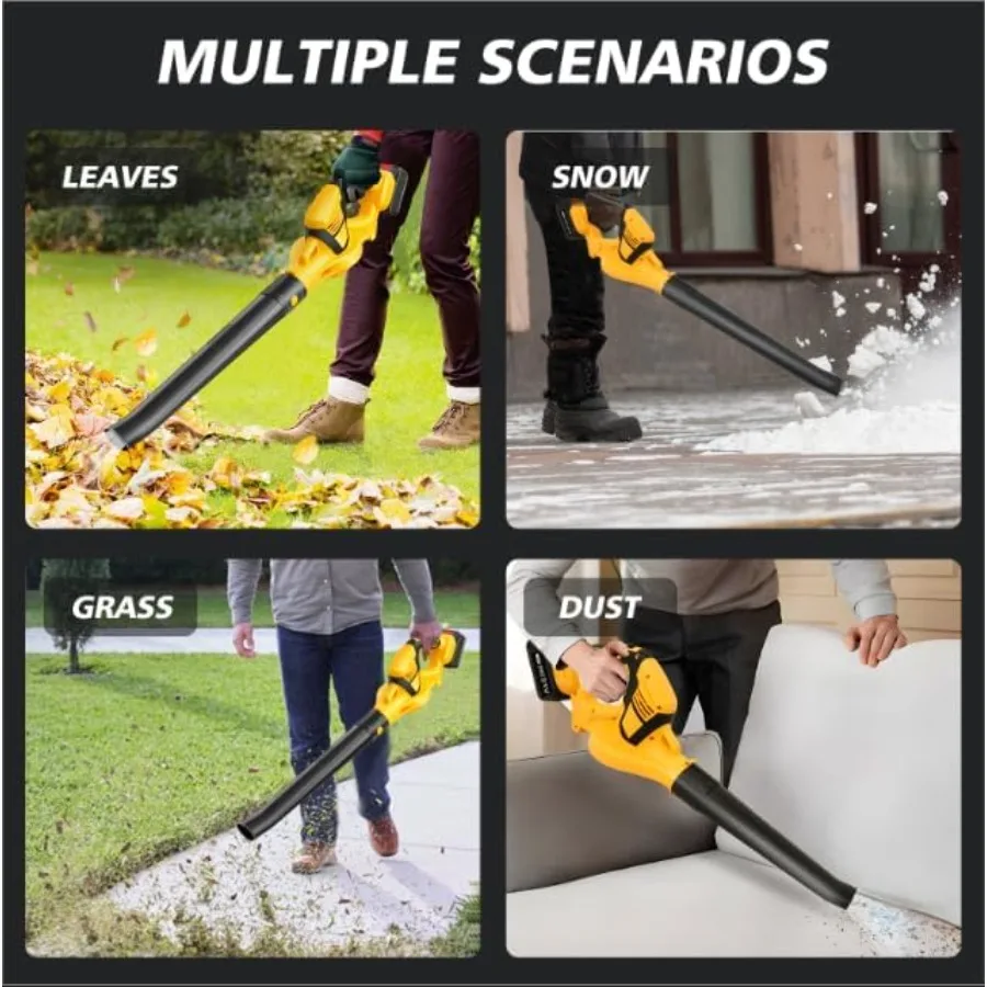 Leaf Blower Cordless 21V Cordless Blower with 2 x 3.0Ah Battery 540CFM 140 MPH Battery Powered Leaf Blower Lightweight Handheld