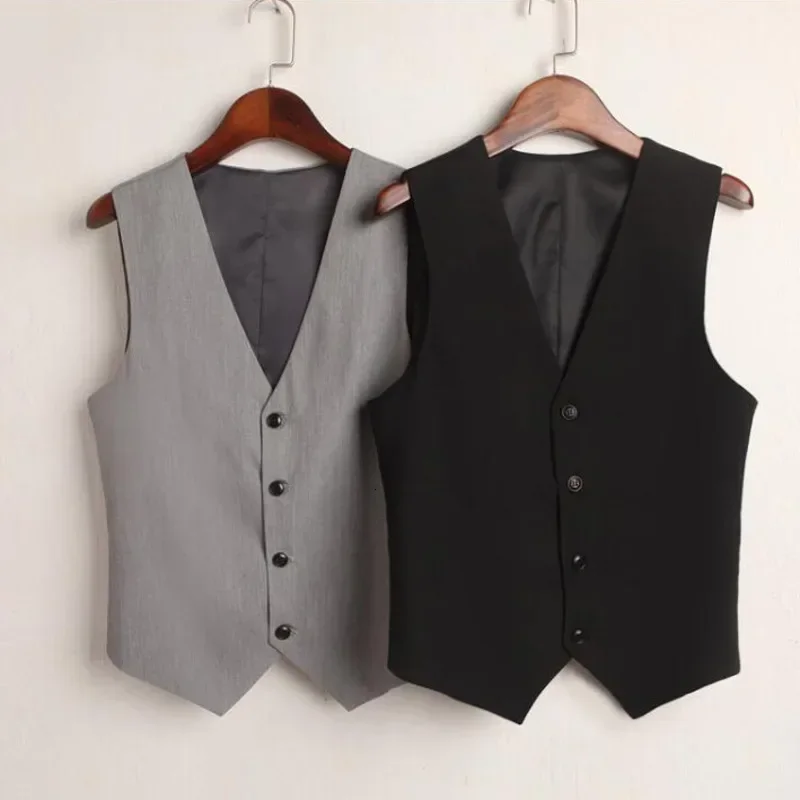 Summer V-Neck Vest Women Thin Loose Waistcoat Single Breasted Sleeveless Blazer Female Slim Short Vest Femme Slim Buttons