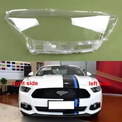 For Ford Mustang 2014 2015 2016 2017 Headlamp Cover Transparent Lamp Shade Headight Shell Plexiglass Replace Original Lampshade