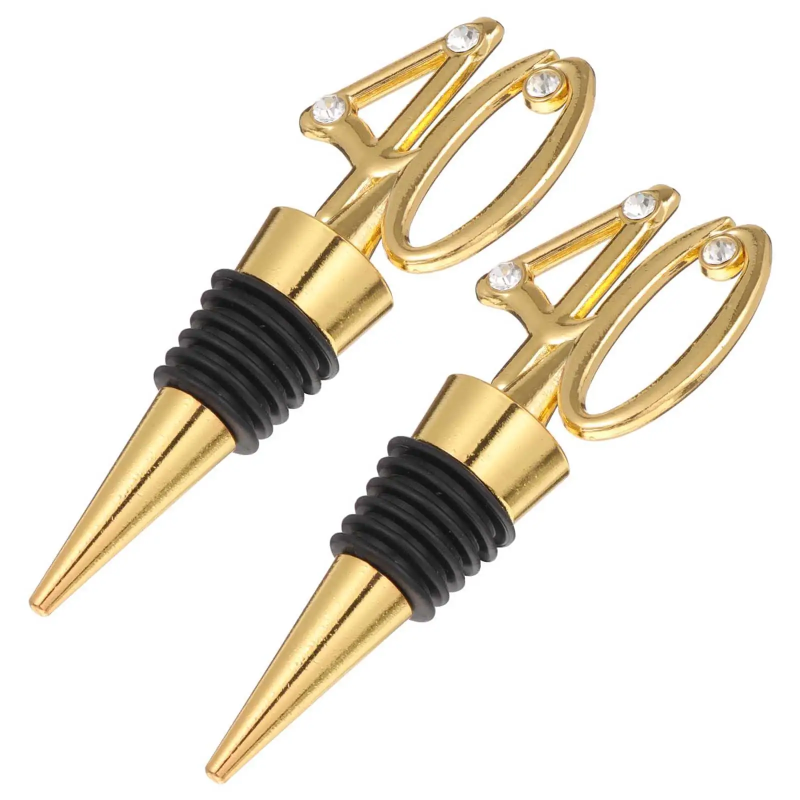 

40 Number Bottle Plugs Plugs Airtight Seal Alloy Bottle Cork Corks Birthday Decor Gifts Extended Preservation