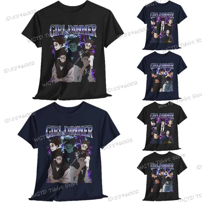 

Футболка Jujutsu Kaisen, винтажная уличная одежда, мужская одежда с короткими рукавами, подарок фанатам аниме, винтажные рубашки в стиле Харадзюку для девочек и мальчиков, футболки