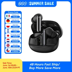 QCY Melobuds N50 ANC Bluetooth 5.4 Wireless Earphones Active Noise Cancellation 6 Mics Clear Call Earbuds Multipoint Connection