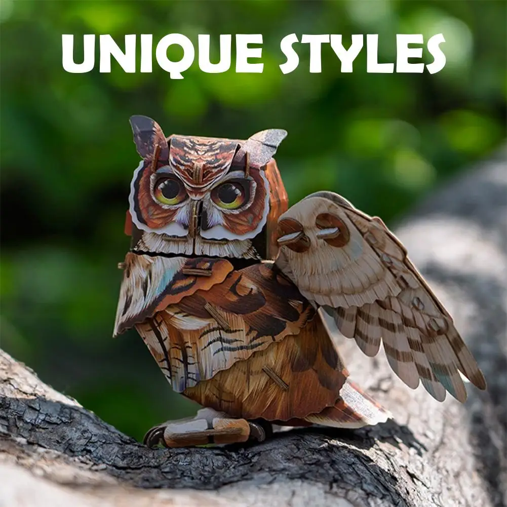 Rompecabezas modelo de pájaro 3D, Kits de modelos educativos de papel, regalo para adultos, adolescentes, aficionados, juegos cerebrales hechos a mano, juguetes, decoración de exhibición para el hogar