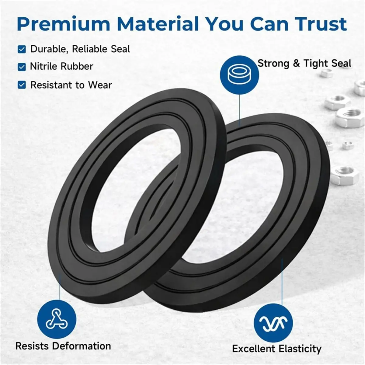 2 Pack Washer Drain Pump Filter Gasket WH11X29539 for GFQ14ESSN1WW GFW450 Plug Seal Ring