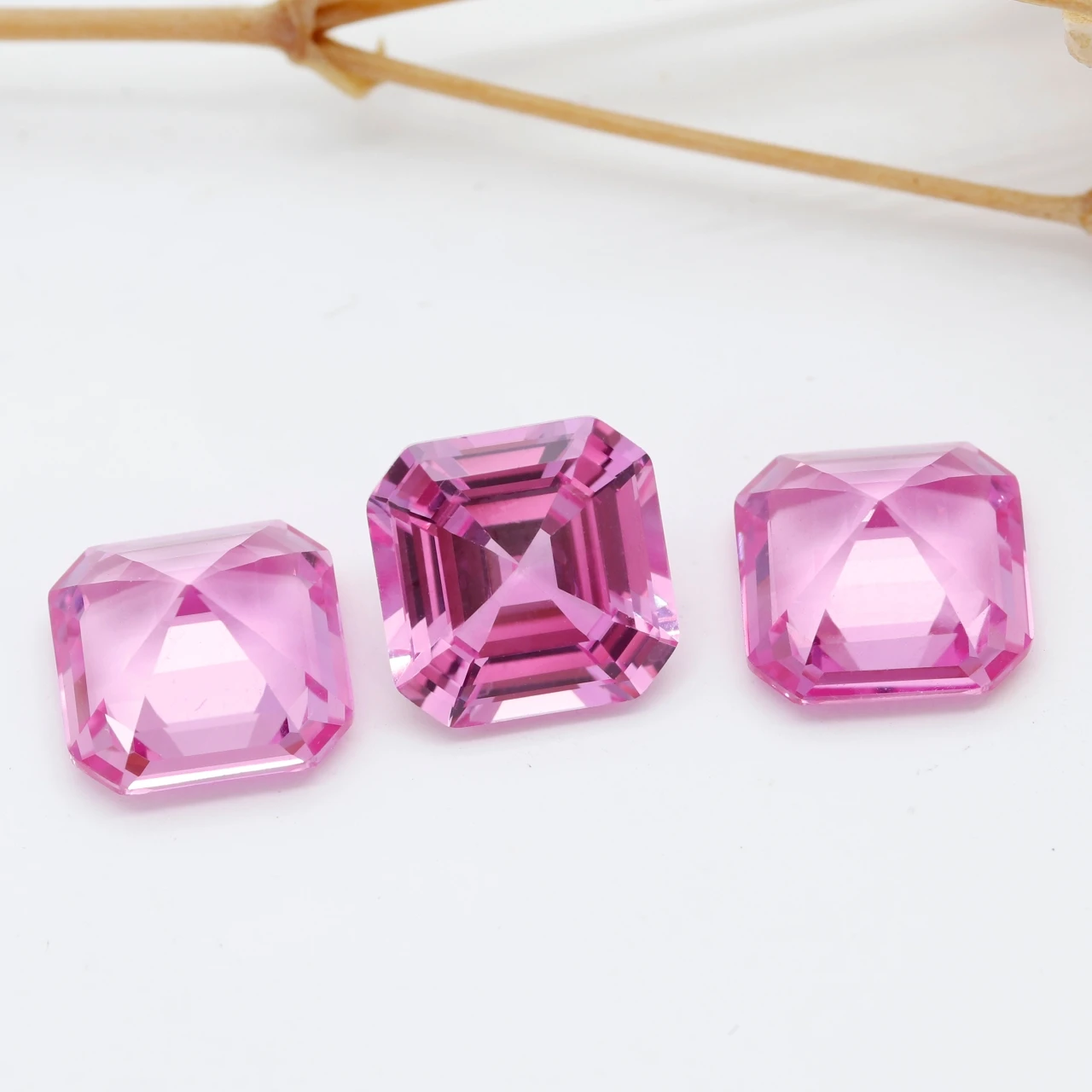 Asscher Cut Lab Grown Pink Sapphire For DIY Advanced  DIY Jewelry Making Inlay Ring Necklace Bracelet With Optional Certificate