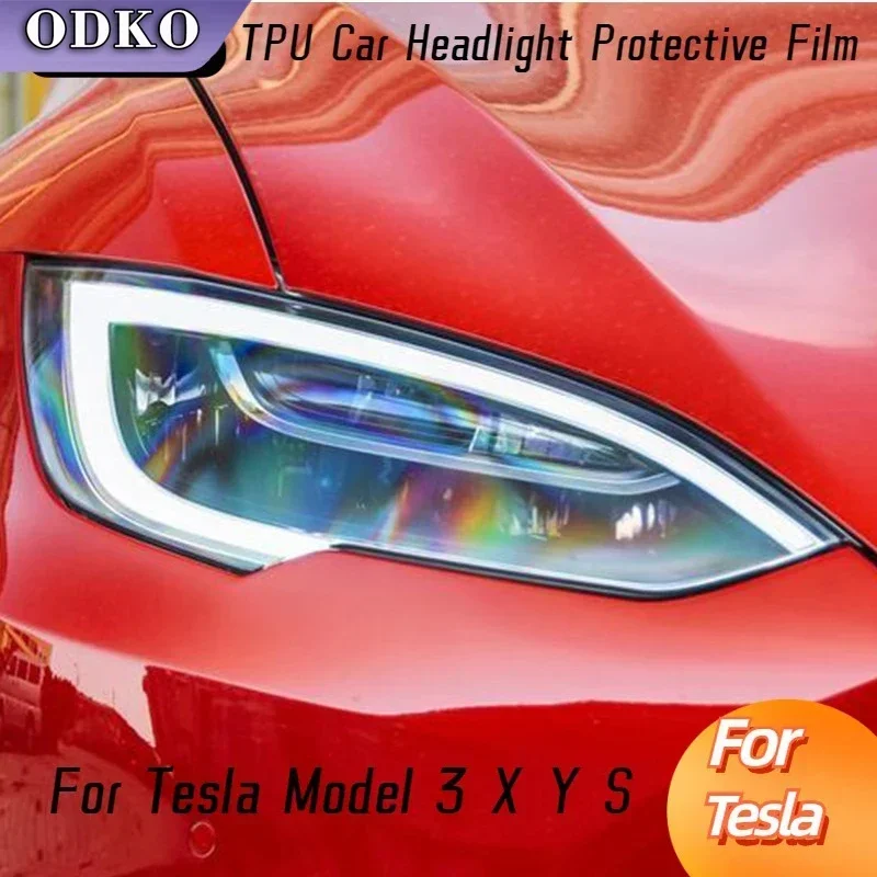 

Для Tesla Model 3XY S автомобильные фары оттенок дымчатая черная защитная пленка защитная прозрачная наклейка из ТПУ аксессуары