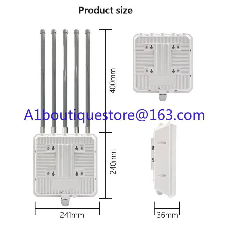 Industrial 1KM Long Range 2.4g 5g Wifi Amplifier Extender Wifi6 Mesh Router Gigabit Port Wifi ap Outdoor Wireless Access Point