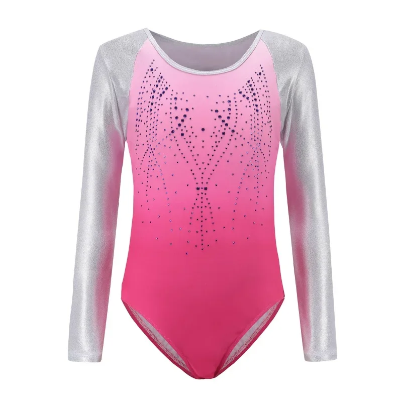 Girls Ballet Dance Leotard Long Sleeve Breathable Dancewear