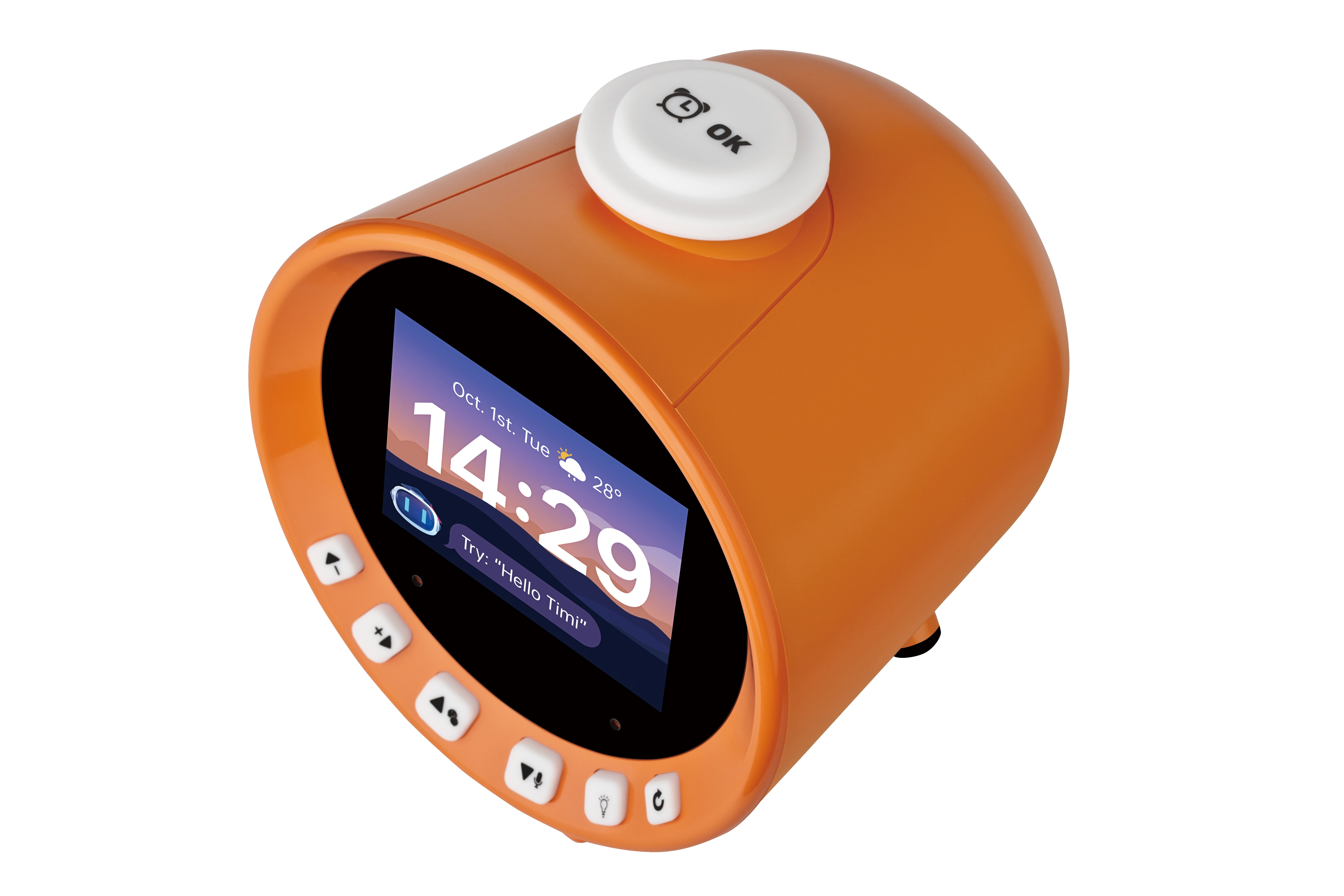 اتصال واي فاي فائق الفعالية، الحياة الذكية OLED، فحص الطقس في الوقت الحقيقي، الدردشة الصوتية، إدارة وقت الطماطم، بلاستيك AI استمتع #3