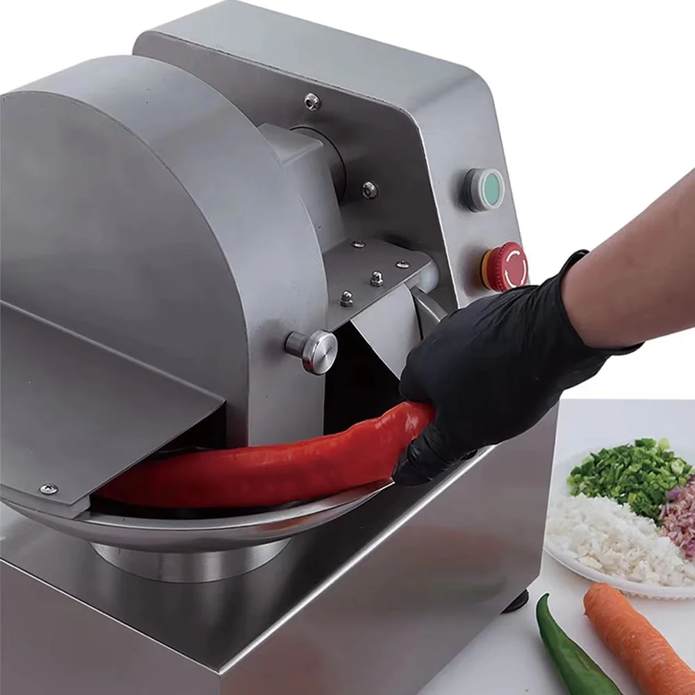 220v Electric Commercial Vegetable Shredder, Large-Capacity Basin-Type Vegetable Cutter 370w High Power, Strong Power