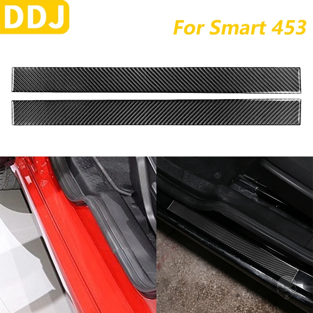 

Для Mercedes-Benz Smart 453 2016-2021 углеродное волокно внешняя порог панель крышка декоративные автомобильные аксессуары наклейка