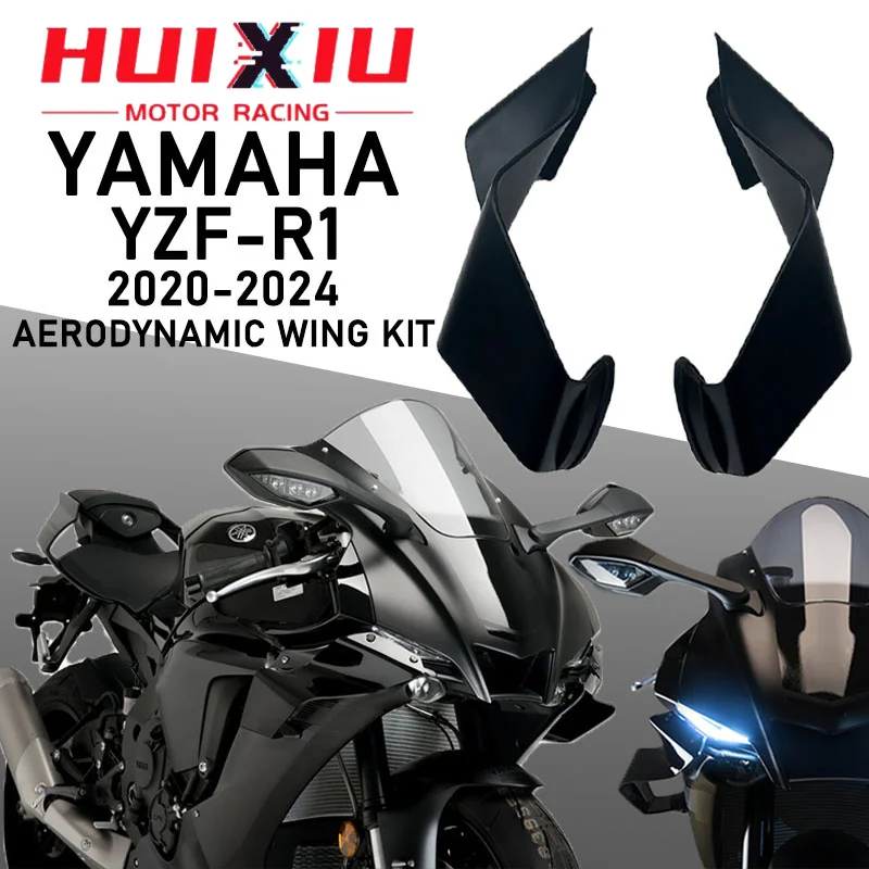 

Motorcycle Accessories Fixed wing fairing Small wing spoiler Aerodynamic wing For Yamaha YZF R1 R1M 2020 2021 2022 2023 2024