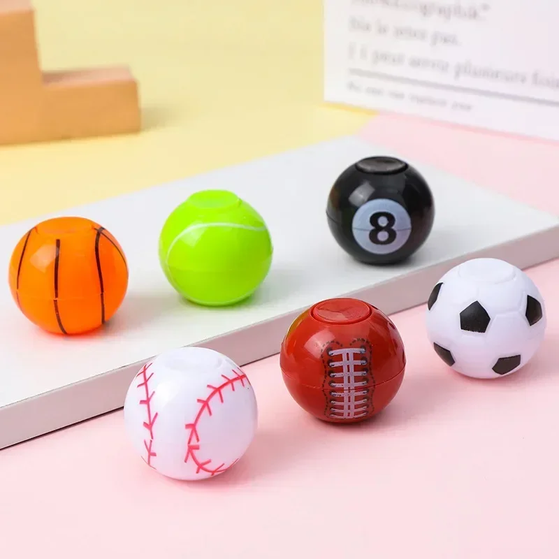 10Pcs Mini Football Basketball Fidget Spinner Toy for Kids Birthday Party Favors Sports Theme Party Goodie Bag Pinata Fillers