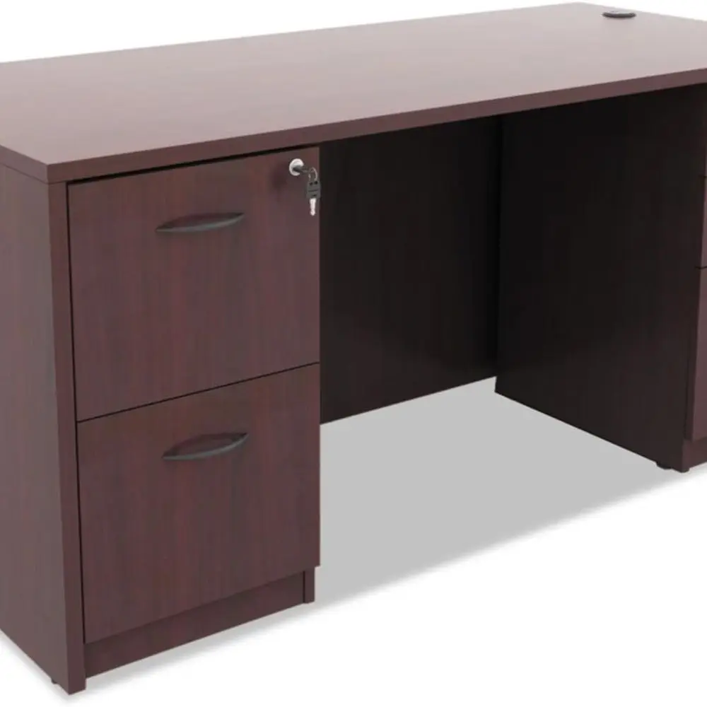 Medium Cherry 2-Drawer Full Pedestal, 16x22x28-Inch Valencia Series