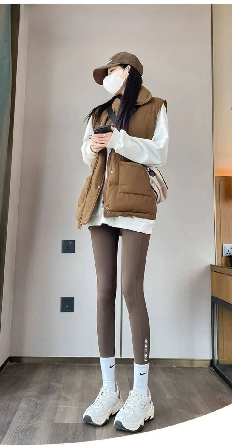 Yoga Pants High Waist Women Colour Fall Winter V Waisted Invisible Tightening Calf Length Lounge Bell Bottomed Commuter Style GF