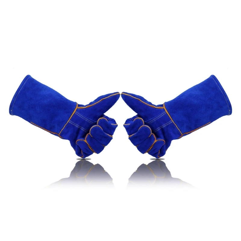 Leather Welding Gloves Heat/Fire Resistant Perfect for Gardening/Oven/Grill/Mig/Fireplace/Stove/Pot Holder/ Tig Welder