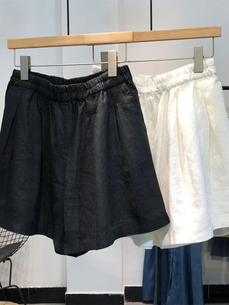 カジュアルなコットンリネンワイドレッグパンツスカートハイウエストort orts女性用アーティスティック通勤ファション薄手素材夏...