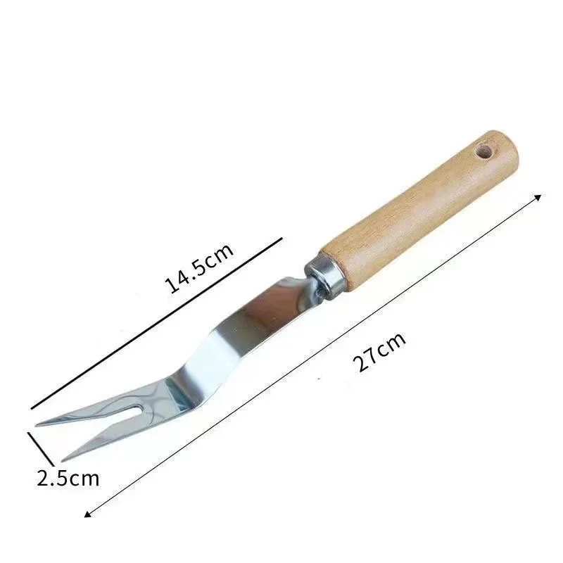 Manuelles Unkrautmaschinen-Set: Maaier Sichel + Straßenriss-Unkrautwerkzeug + Garten-Handschaufel – robuster Kohlenstoffstahl für den Außenbereich und – Detail 15
