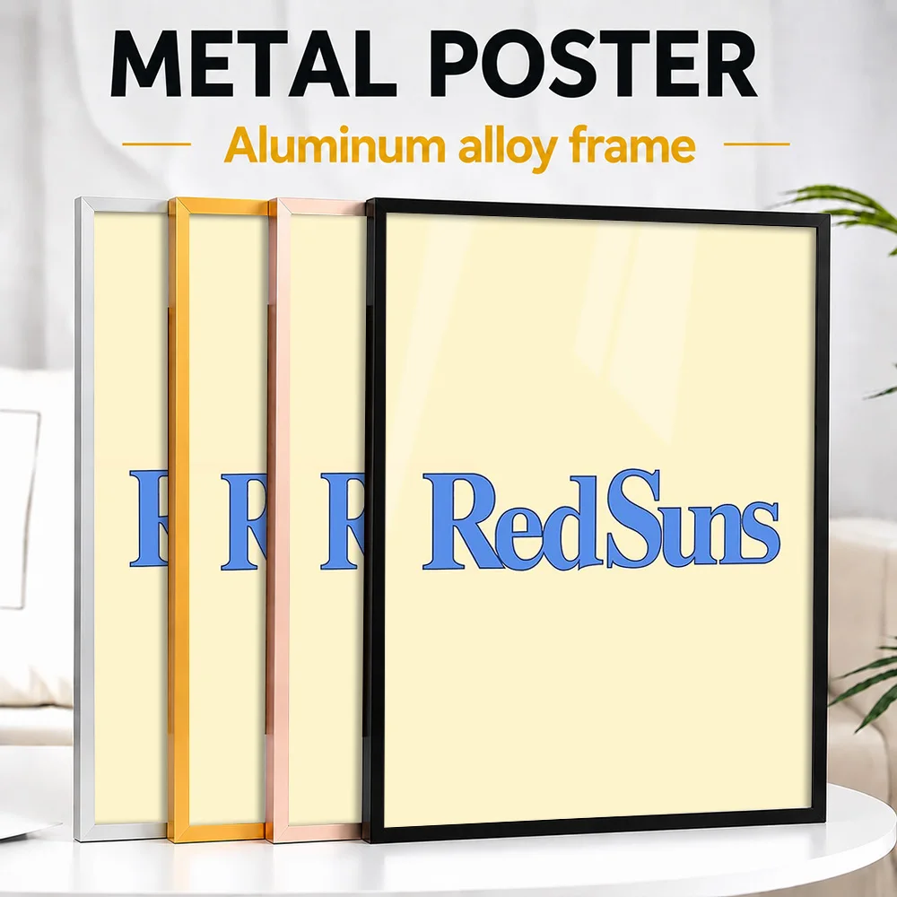 Red Red Suns Typography Framed Aluminum Metal Poster Customized Photo Dreamy Kawaii Style Wall Art For Reading Nook Anime Fan Gift - Aliexpress Deal