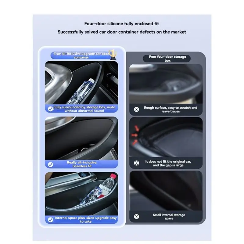 Picture 3: A66P-Modified Rear Door Groove Storage TPE Accessories Vehicle For Mercedes-Benz E-Class 2024 E300LE260