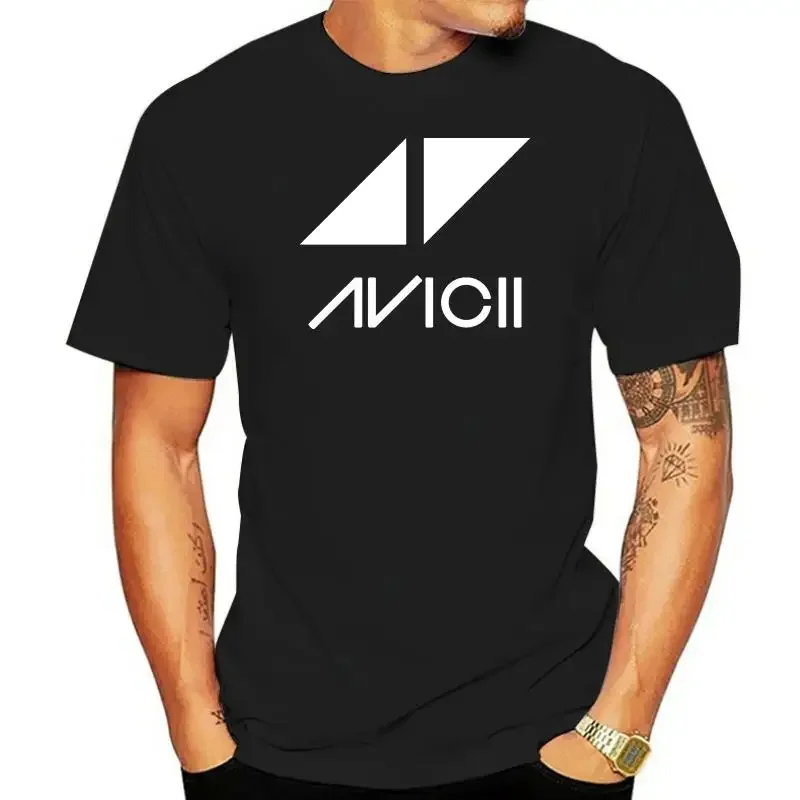 MEN Black T-SHIRT Avicii 1 DJ Music Festival Tee Comfortable t shirt Casual Short Sleeve Print tees cheap wholesale