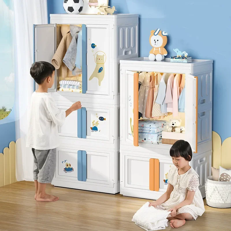 Caja de almacenamiento plegable Simple y moderna para niños, armario para el hogar, ropa, pantalones, ropa interior, casillero, artículos diversos,