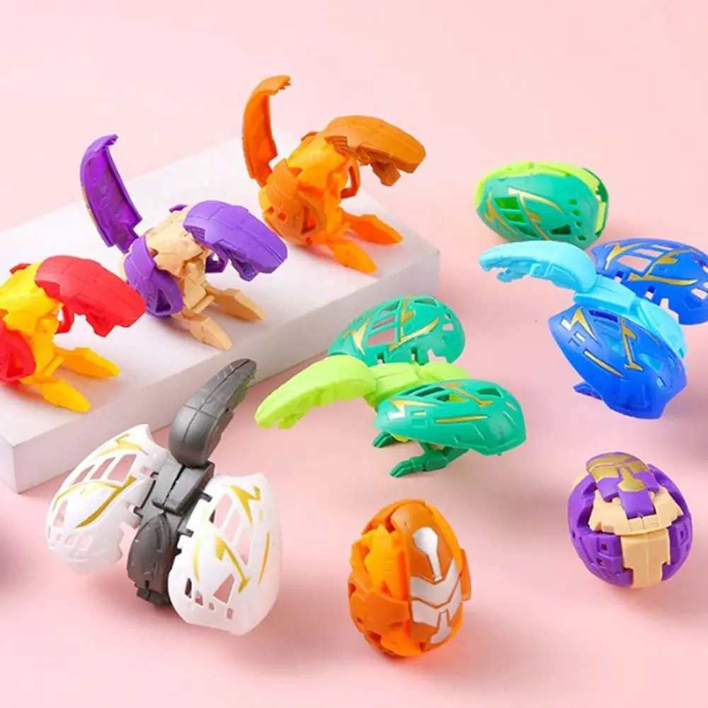 5 قطعة بيض الديناصور البلاستيكي المتحول لون عشوائي متعدد الأنماط محاكاة بيضة الديناصور تشوه بيضة الديناصور #2