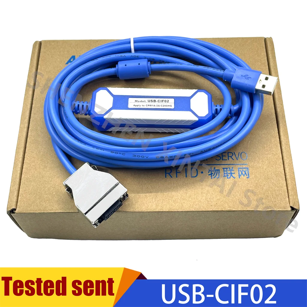 

NEW USB-CIF02 Gpld-plated Programming Cable Suitable PLC Communication CPM1 CPM1A/2A CQM1 C200HS C200HX/HG/HE