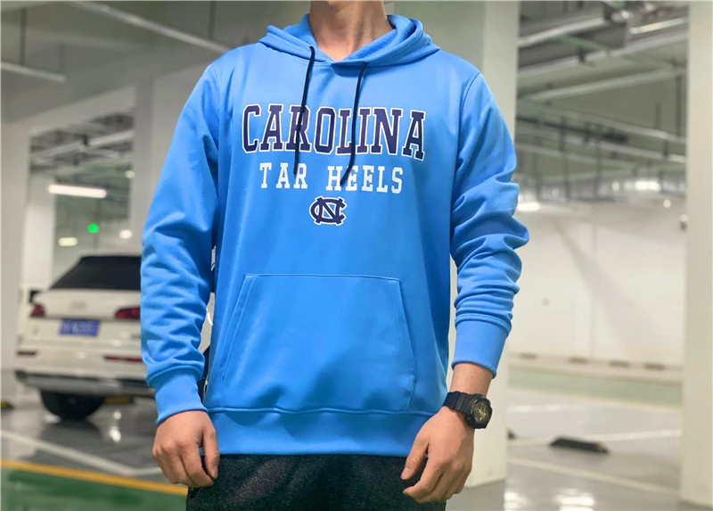 NCAA Baskeall North Carolina Universi Lightweight Hoodie Sweatirt Sport Training Clothes Thin Model Casual Loose Fit Youth