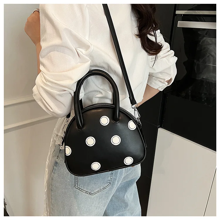 Chic 2025 Women's Polka Dot Crossbody Bag, Luxury Small Square Purse, Polka Dot Pattern Shoulder Bag for Summer & Daily Use​